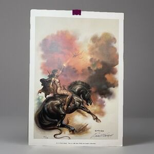 Vintage 1986 Boris Vallejo Witch of Hel Print Art 361 of 500 Rare Fantasy Art